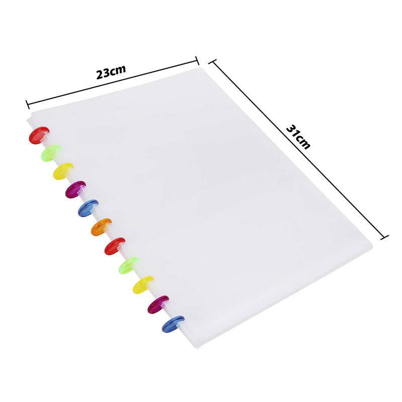 Ylucky Spiral-Bound Presentation Book 20 Sheets Clear Pockets Polycovers Plastic Multi Pocket Folders Letter Size Document Project Organizer Art Portfolio Clear Book Storage Book for Business School Office - Image 4
